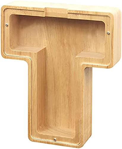 LDLD Gepersonaliseerde aangepaste houten spaarvarken munt vak voor kinderen, zesentwintig Engels alfabet A-Z brief…