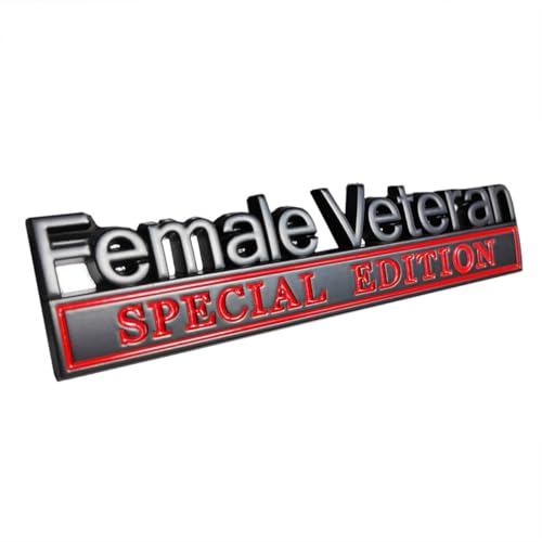Emblema veteranos femeninos OnlyYou.X en metal 3D premium negro y rojo para coche 3