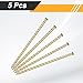 uxcell 5Pcs Fence Deck Nails, 7-1/16 Inch Carbon Steel Spiral Deck Nail Spiral Shank Spikes for House Floor Repairing Wall Woodworking, Color Zinc