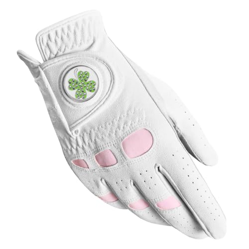 GKandi Gant de Golf Femme Cuir Premium, 1 paire, Petit/Moyen/Grand