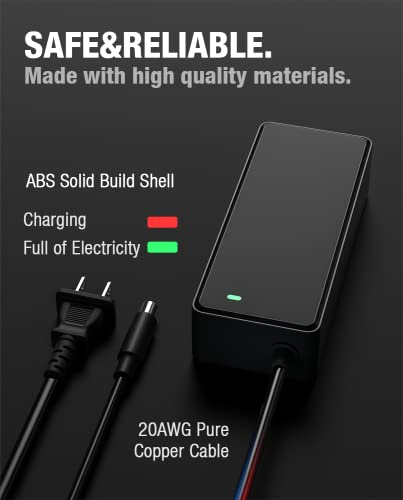 Ul Listed 42V/36V 2A (Max 2.5A) Power Charger Adapter Compatible With Ninebot By Segway Max G30Lp F40 F30 F20 D18W D28U Es1L Es2 Es4 E22 E25 E45 For 36V Lithium Battery Power Supply #TOP1