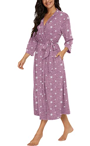 Image of VINTATRE Robes for Women Long Knit Bathrobe XS-4XL