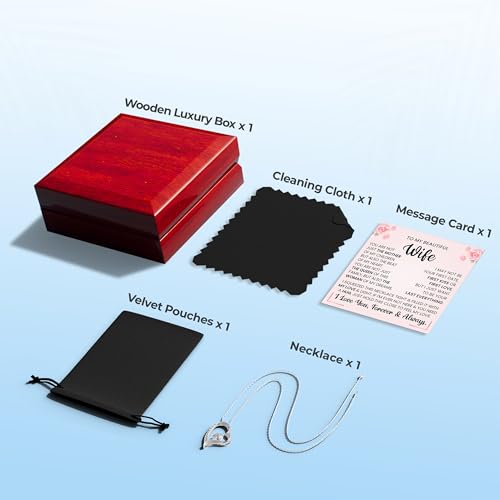 LAZYGIFT Necklace to My Wife Gift for Soulmate From Lover Husband Amazing Forever Love Necklace Jewelry Present for My Sweet Heart4