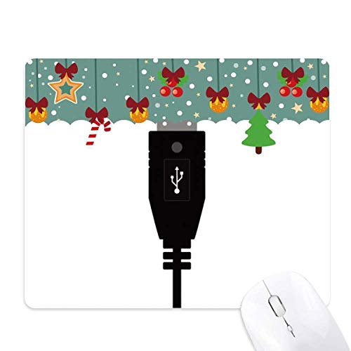 Alfombrilla de ratón USB negra antideslizante para juegos de oficina con patrón de cable