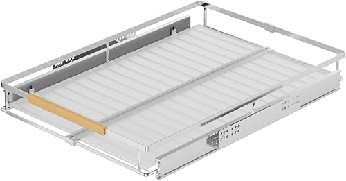 Miniatura 2 de Slideep Organizador de gabinete extraíble expandible  Estante de despensa deslizante resistente  Cajón extraíble de acero inoxidable para armario de