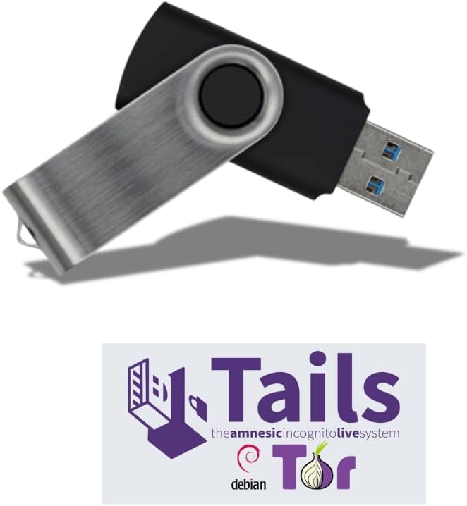Tails OS Bootable USB Live – Secure Live Bootable Linux Tails OS, Encryption, Encrypted Storage, Secure Messenger & Wallet – Deep Web Browsing | Data Protection | Preloaded with Privacy Features