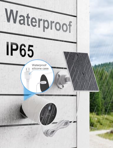 Newding-for-Simplisafe-Solar-Panel-Outdoor-Camera-IP65-Waterproof-360-Adjustable-Panel-13FT-Cable