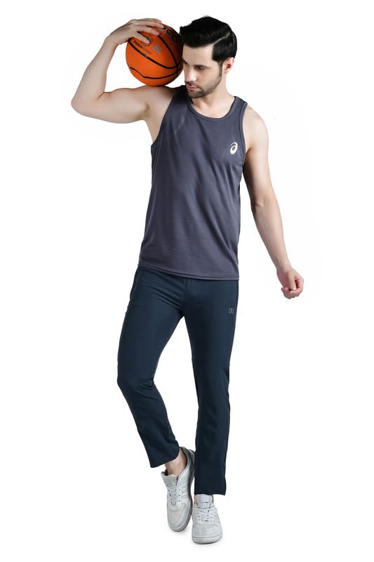 Image of KWINGS Soft NS Lycra Track Pant for Men - Comfortable Straight Fit Joggers with Secure Side Zipper Pockets