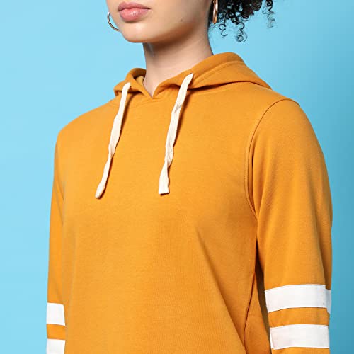 Image of PINACOLADA Women's Sweatshirt with Hoodie Regular Fit for Casual Wear | Cotton Blend Fabric | Hoodie Sweatshirt Crafted with Comfort Fit and High Performance for Everyday Wear