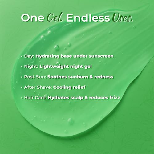 Image of Aloe Lily Gel with Allantoin & Hydroxyethyl Urea - 200ML, Clean - Natural & Organic, Soothing & Hydrating Gel, for Men & Women, All Skin Types, Brightening-Calming & Moisture Lock Radiant Skin