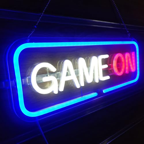 Image of LED Game Sign Game Zone Neon Signs Gaming Room Wall Art Decor Man Cave Lights Signs Gamer Home Bedroom Decoration USB Powered Brightness Adjustable