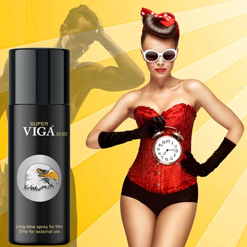 Image of Super Viga 50000 Delay Spray for Men with Vitamin E, Men's Personal Care, Refreshing Formula, Easy Spray Application, External Use Only, 45 ml (1.52 Fl Oz)