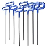 GogoBing Cushion Grip Hex T-Key Allen Wrench Metric Set- 8pc set Metric Sizes 2.5mm, 3mm, 3.5mm, 4mm, 4.5mm, 5mm, 5.5mm, 6mm, Blue