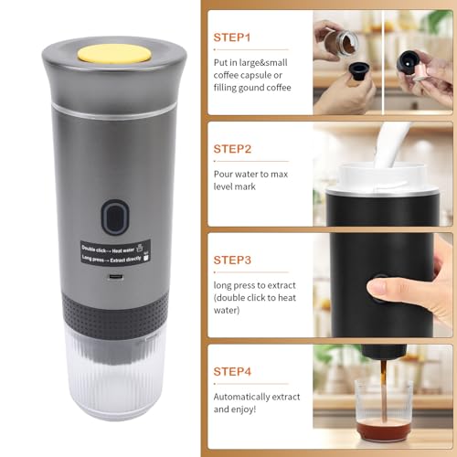 Cafetera portátil automática con batería 120 mL miniatura 2