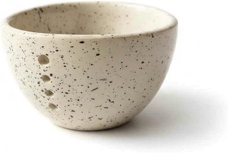 Herb Stripper Bowl, Herb Stripping Bowl with Multiple Hole Sizes to Separate Leaves from Stems (Blue)