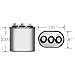 Jard 12871 40/5 MFD 370V OVAL Motor Run Capacitor