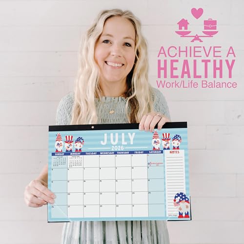 Image of Hadley Designs Large Teacher Desk Calendar 2026-2027 - Desktop Calendar 2026, 18-Month Academic Desk Calendars for School, Home & Office, Cute Classroom Must Haves, Back to School Teacher Gifts