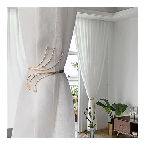 Alzapaños para Cortinas, Paquete De 2 Alzapaños De Cortina De Metal, Alzapaños para Cortinas De Estilo Moderno Y Sencillo, Decoración para Dormitorio, Sala De Estar Y Hotel