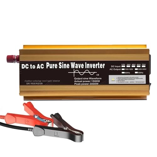 Onduleur DC vers AC 12V 2200W à onde sinusoïdale pure pour voiture