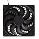 10W 12V Solar Betriebenes Panel Lüfter-Kit, Tragbarer Solar-Auspuff-Ansaug Ventilator, IP65 Wasserdicht Dual-Ventilatoren Kühl Ventilation für Gewächshaus, Hühnerstall,