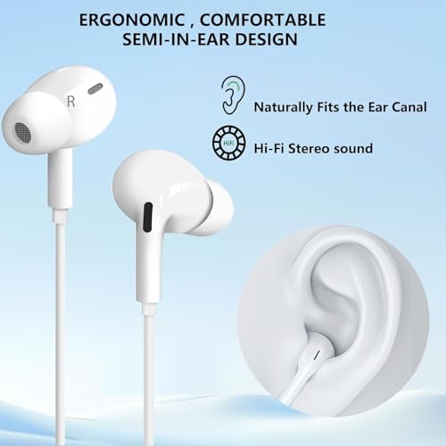 Image of ONE43 Earphone,Wired Earphone Turbo BASS Sound for All Devices Full BASS Sound and Clear MIC for Calling (Classic)