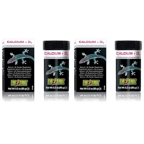 Exoterra Hygiène pour Reptile Calcium+ D3 Poudre 90 g (Lot de 2)
