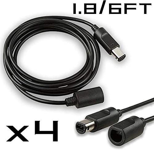 4 Gamecube Controllers With 4 Extension Cables And 4 Usb Adapters For Switch Pc Wii U Console (Black + Purple + Orange + Blue) #TOP5