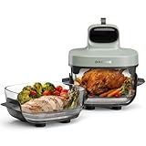 DREAME Tasti 5 in 1 Friggitrice ad aria in vetro portatile, Doppio contenitore (2,5 L + 4,5 L), Vetro borosilicato 6 mm, Circolaz. aria 3D, …