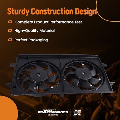 Image of maXpeedingrods 620-969 A /C Condenser Radiator Cooling Fan Assembly for Chevrolet Malibu 2004-2008, for Pontiac G6 2005-2009, for Saturn Aura 2007-2009 Replacement 22719384 GM3115208