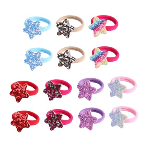 FOMIYES 14 Piezas Diadema Con Lentejuelas Para Bandas Elásticas Para El Cabello Transparente Diadema De Pelo Para Mujer Neto Pinzas y Bandas Para El Cabello Para Niñas Women Algodón