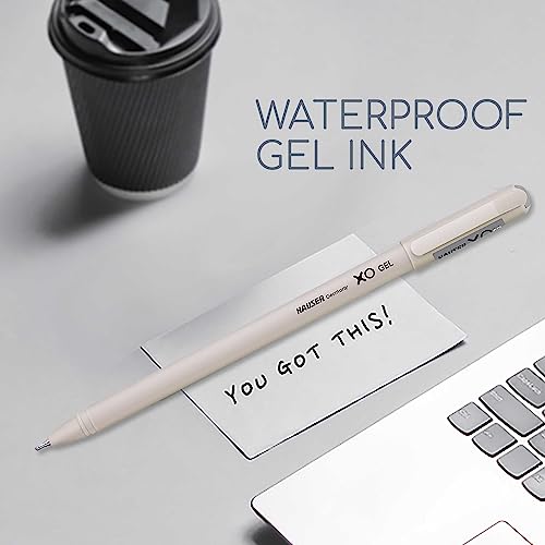 Hauser XO Gel Pen Stand | Sleek Body & Minimalistic Design With Matt Finish | Solid Body Type, Low Viscosity Ink | Ultra Durable Tip | Blue, Black & Red Ink, Pack of 50 Pens