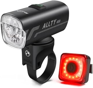 Magicshine Bike Lights Set, ALLTY 400 USB Rechargeable Front and SEEMEE 20 Back Bicycle Lights, IPX7 Waterproof Bright Headlight Red Tailights, Safety Bike Light for Kids, Road and Mountain Cycling