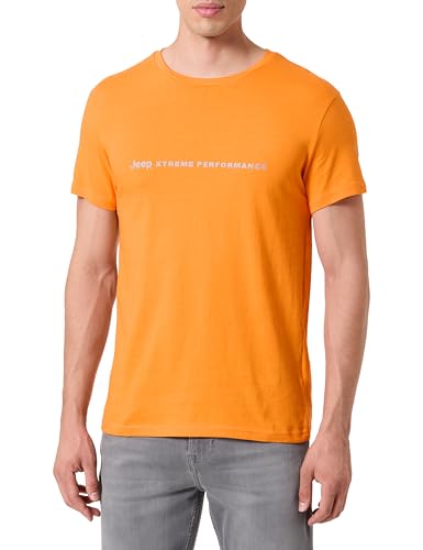 JEEP XP Man T-Shirt Logo Front Sideways X Reflective Large Back Print Jx24a Camiseta DE Manga Corta, Hyper Orange, XXL para Hombre