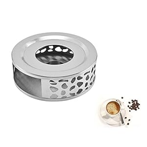 Theepotwarmer Glazen Theewarmers gemaakt van roestvrij staal Zilveren theeonderzetterwarmer Theepotwarmer rond…