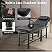 Dithoko Professioanl Massage Table w/Adjustable Backrest for Treatment Table Spa Facial Bed Barber Beauty Equipment, Metal Frame PU Leather, Removable Headrest Salon Bed, Black