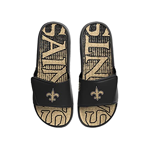 FOCO New Orleans Saints NFL Mens Gradient Wordmark Gel Slide - M2