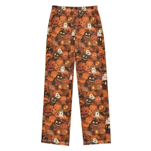 Pajama Pants Pumpkins Ghosts PJ Bottoms Sleepwear Lounge Sleep Pant with Pockets