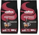 Lavazza, Espresso Aromatico, Arabica & Robusta Kaffeebohnen, Ideal für Espressomaschinen, Schokolade & Trockenfrüchte Aromen, Aromatischer Geschmack, Intensität 7/10, Leichte Röstung, 1kg Packung
