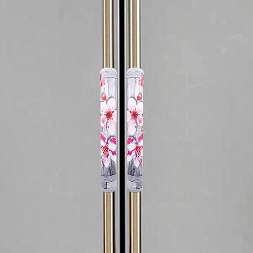 Image of Kuber Industries Fridge Handle Cover | Non-Woven Fridge Door Handle Protector | Fridge Door Handle Cover | Flower Fridge Handle Cover | 2 Piece Set | Gray