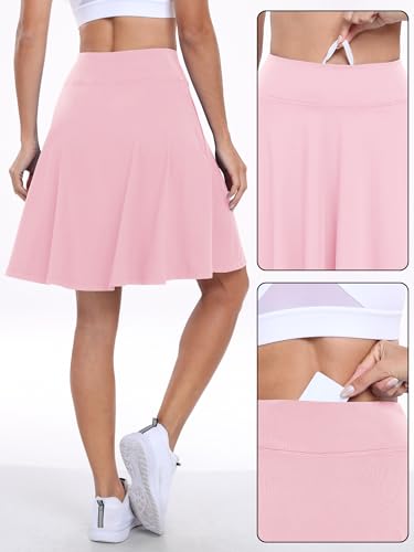 Image of ANRABESS Knee Length Skorts Skirts for Women 2026 Summer High Waisted Golf Tennis Skirt Casual Travel Built-in Shorts Clothes