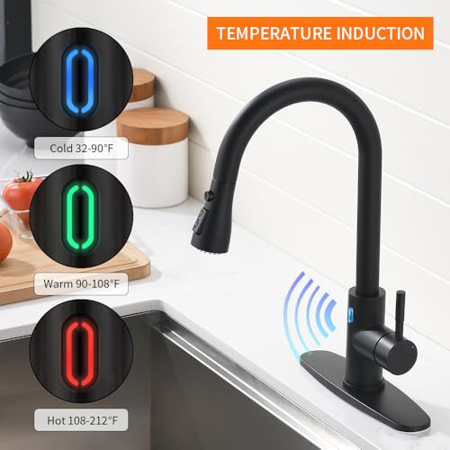 Grifo de cocina sin contacto con sensor inteligente y caño extraíble Vantor 2