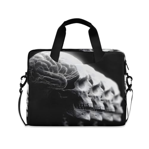 Bolso maletín para laptop con estampado calaveras miniatura 1