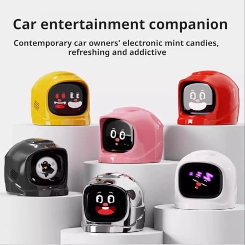 Image of Car Robot Dashboard, Smart Ai Robot Car Dashboard Companion with Animated Expressions, Cute Ai-Inspired Dashboard Buddy, for Cars Dashboard Gifts (Pink)