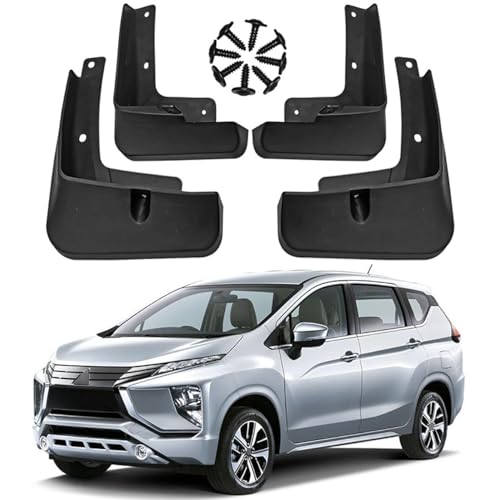 Image of Mud Flaps Mud Guards Fit for 2017-2020 Mitsubishi Xpander, Front & Rear Mud Splash Guards Accessories - 4 Pc, Black