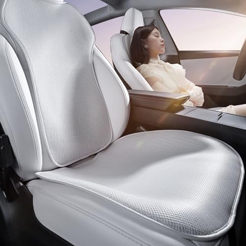 Image of TOPABYTE Front Car Seat Covers for Tesla Model Y Model S Model 3 Highland 2017-2024 Breathable Interior Seat Cushion Protector All Season Protection (without LOGO)