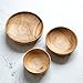 Creative Tops Naturals Lebensmittelechte dekorative Dipschalen aus Holz (3er-Set) 12.8cm (5 Zoll), 10.cm (4 Zoll) und 8 cm (3 Zoll), Tiefe jeweils 2 cm, Brown