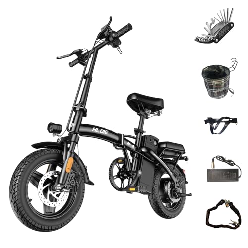 HLOIE Folding Electric Bike for Adults, Peak 750W Motor,23MPH Max Speed Foldable Electric...