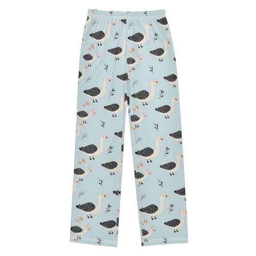 senya Geese Grass Blue Long Pajama Pants Bottoms Soft Sleepwear with Pockets