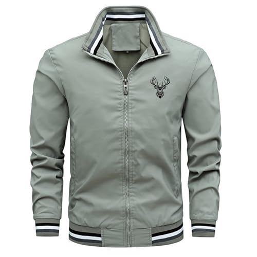 Kswlwccpp Veste Ete Homme Grande Taille Décontracté Long Blouson Veste Legere Zippée Chic Bombers Printemps Été Mi Saison Vestes De Sport Manteau