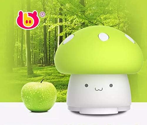 Baby Proof Door Stopper - Door Finger Protector - Finger Pinch Guard Mushroom - Silicone Door Slam Stopper for Kids - Pack of 2 - Green